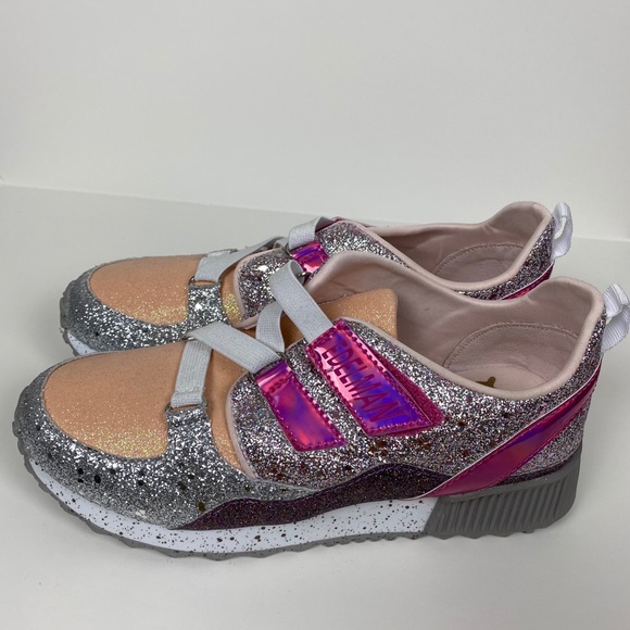 Sam Edelman Kids Girls Stacey Melody Pink Glitter Sneakers - Picture 5 of 12